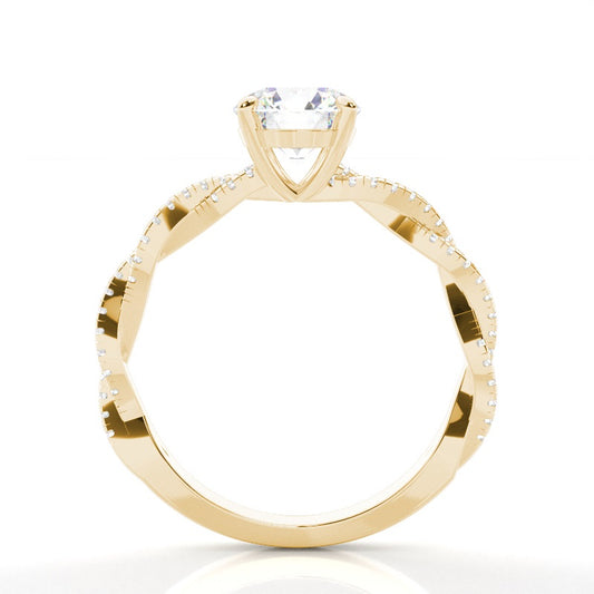 4 Prong Setting Side Stone Diamond Engagement Ring